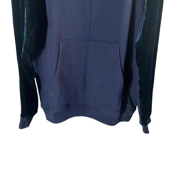 DRIFTER Galeras Navy Velvet Sleeve Crewneck Pullover Sweatshirt - Picture 6 of 10